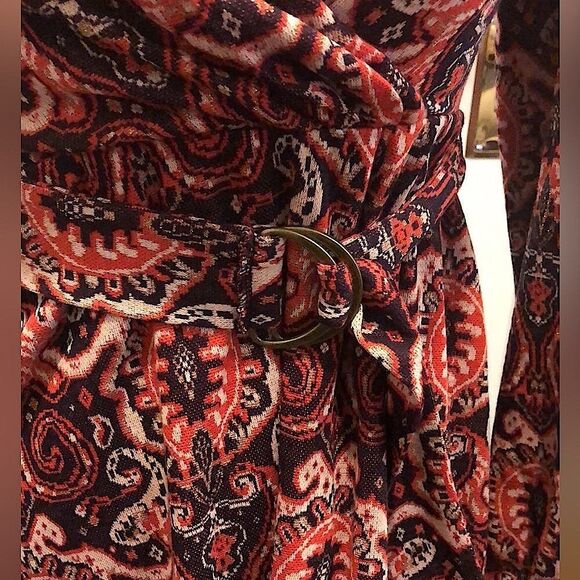 ANTHROPOLOGIE MAEVE Floral Paisley Wrap Front Dress With Belt Sz XS - Picture 9 of 16